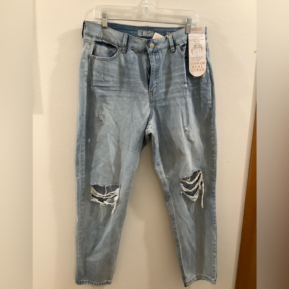 Rewash Pants - Rewash Light Blue Mom Jeans